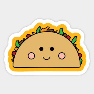 Smiling Taco Sticker